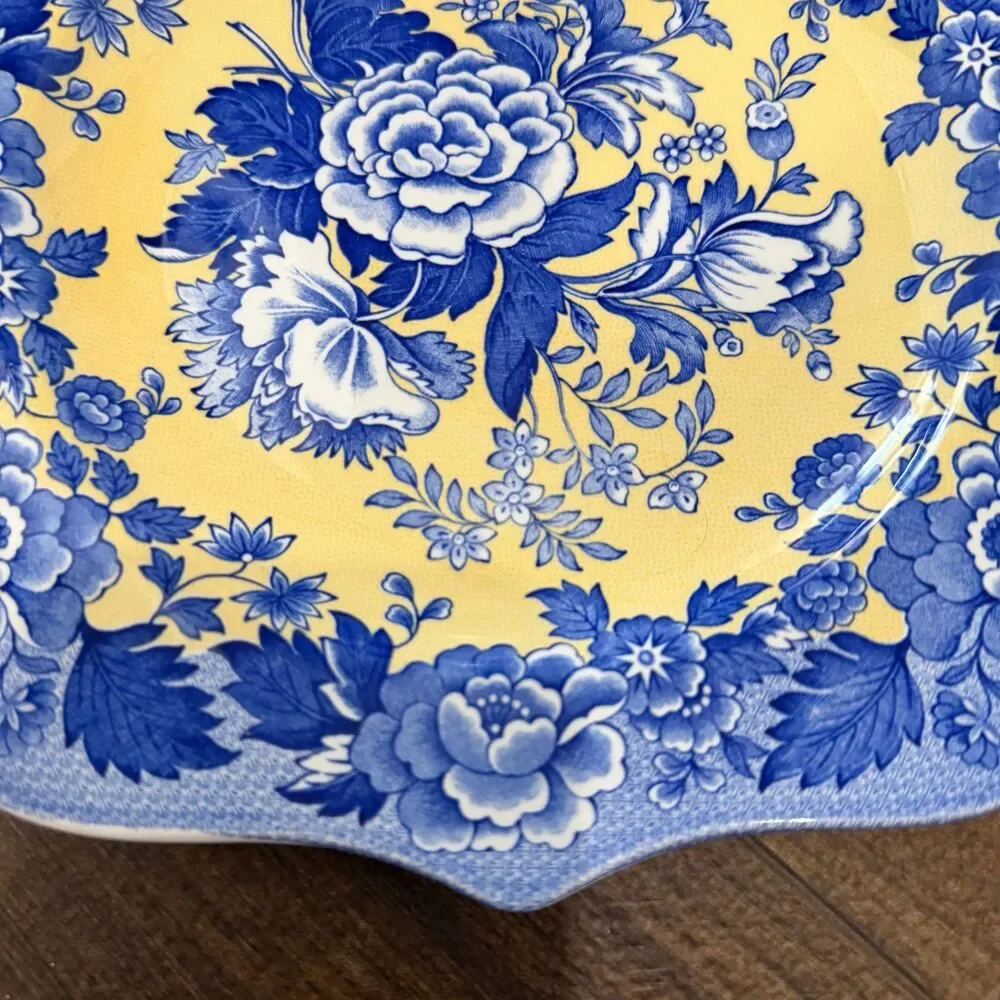 Spode Blue Room Garden Collection British Flowers Poppy Buffet Dessert Plate